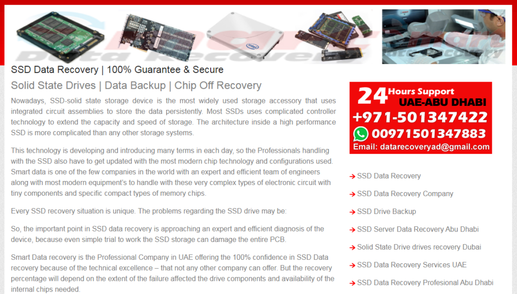 SSD Data Recovery Company Dubai