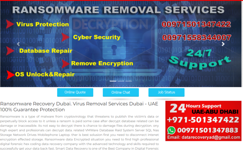 ransomware data recovery dubai
